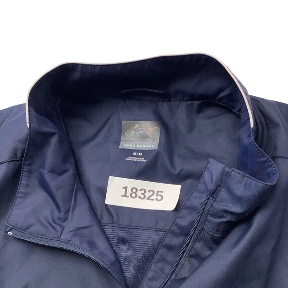 Greg Norman Men's 1/4 Zip Blue Fishing Shirt Vented Windbreaker Size Medium - Picture 9 of 9
